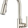 Pfister Ceylon Kitchen Faucet with Pull Down Sprayer and Soap Dispenser, Single Handle, Polished Chrome Finish, F5297CLOC 3