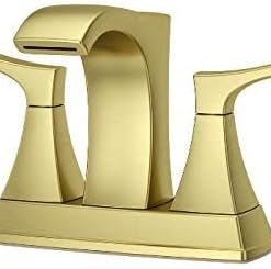 Pfister Venturi Bathroom Sink Faucet, 4-Inch Centerset, 2-Handle, 3-Hole, Brushed Gold Finish, LF048VNBG
