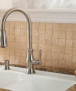 Pfister GT529TMY Hanover Integrated 1-Handle Pull-Down Kitchen Faucet with Soap Dispenser in Tuscan Bronze 2