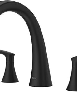 Pfister Weller Roman Bathtub Faucet (Valve Sold Separately), 2-Handle, 3-Hole, Matte Black Finish, RT65WRB