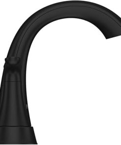 Pfister Weller Bathroom Sink Faucet, 4-Inch Centerset, 2-Handle, 3-Hole, Matte Black Finish, LG48WRPB 2