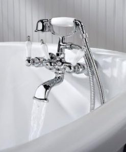 Pfister 801-SVHC Savannah Wall Mount Three Handle Tub/Hand Shower, Polished Chrome 2