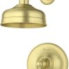Pfister, LG89-7TBBG, Tisbury Shower Trim Package with Single Function Rain Shower Head, Brushed Gold