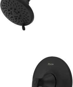 Pfister Weller Shower Only Trim Kit (Valve Sold Separately), Single Handle, Matte Black Finish, LG897WRB