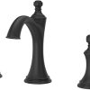 Pfister LG49DF2B Kenzo 2-Handle 8″ Widespread Bathroom Faucet, Matte Black, 3-Hole 4