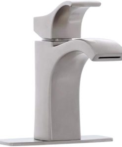 Pfister Venturi Bathroom Sink Faucet, Single Control, 1-Handle, Single Hole, Spot Defense Brushed Nickel Finish, LF042VNGS