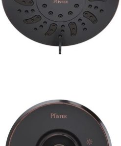 Pfister Saxton Shower Head and Valve Trim Only Kit (Valve Not Included), 1-Handle, Tuscan Bronze Finish, LG897GL1Y 2