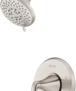 Pfister LG89-7MCA McAllen Shower Only Trim Package with 1.8 GPM Multi Function Shower Head with SecurePfit Anti-Wobble Handle, Pforever Seal, and Spot Defense Technology - Spot Defense Brushed Nickel