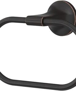 Pfister Pfirst Modern Towel Ring, Hand Towel Holder for Bathroom, Wall-Mounted, Screw-In, Tuscan Bronze Finish, BRBPFM0Y