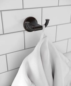 Pfister Pfirst Modern Towel Hook, Bathroom Towel Hook, Wall-Mounted, Screw-In, Tuscan Bronze Finish, BRHPFM0Y 2