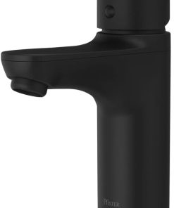 Pfister Pfirst Modern Bathroom Sink Faucet, Single Handle, Single-Hole, Matte Black Finish, LG142060B