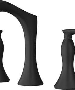 Pfister LG49-RH3 Rhen 1.2 GPM Widespread Bathroom Faucet with Push & Seal Drain Assembly - Matte Black