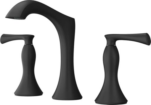 Pfister LG49-RH3 Rhen 1.2 GPM Widespread Bathroom Faucet with Push & Seal Drain Assembly - Matte Black