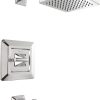 Pfister LG89-8FE Park Avenue Single Handle Tub and Shower Trim Package with Single Function Rain Shower Head – Polished Nickel 4