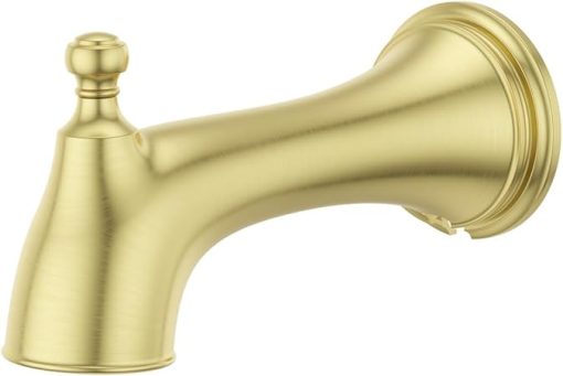 Pfister TBS-03SHW Transitional Round 6-13/16" Integrated Diverter Tub Spout - Brushed Gold