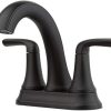 Pfister LF-048-LRBB Ladera 4 in. Centerset 2-Handle Bathroom Faucet in Matte Black