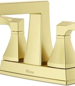 Pfister LG48-HT0 Holliston 1.2 GPM Centerset Bathroom Faucet - Brushed Gold