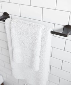 Pfister Pfirst Modern Bath Towel Bar for Bathroom, 18-Inch, Wall-Mounted, Screw-In, Tuscan Bronze Finish, BTBPFM1Y 2