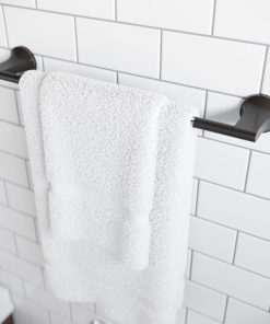 Pfister Pfirst Modern Bath Towel Bar for Bathroom, 18-Inch, Wall-Mounted, Screw-In, Tuscan Bronze Finish, BTBPFM1Y 2