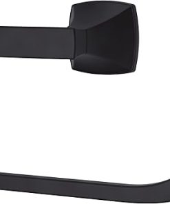 Pfister Venturi Towel Ring, Hand Towel Holder for Bathroom, Wall-Mounted, Screw-In, Matte Black Finish, BRBVNC0B