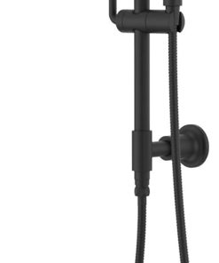 Pfister HSK-70SHW Modern Round Retrofit Shower with Hand Shower, Slide Bar, Shower Arm, and Hose - Matte Black