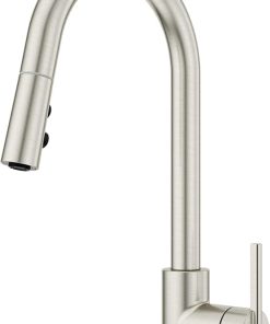 Pfister GT529-BI Brislin 1.8 GPM Single Hole Pull Down Kitchen Faucet with AutoDock Sprayhead, Pfast Connect, and Pforever Seal Valves - Stainless Steel