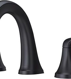 Pfister LG49-MCA0 McAllen 1.2 GPM Widespread Bathroom Faucet with Pfast Connect, Pforever Seal Valves, Spot Defense, and TiteSeal – Includes Push & Seal Drain Assembly - Matte Black