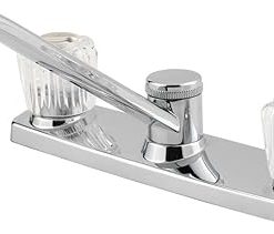 Price Pfister Pfirst Series Kitchen Faucet 2-Handle Chrome Acrylic Handles, G1351100