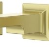 Price Pfister Pref, LG49-VRV3BG, Verve 1.2 GPM Wall Mounted Widespread Bathroom Faucet with UltraSeal Technology - Less Rough In and Handles, Brushed Gold