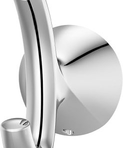 Pfister Willa Towel Hook, Bathroom Towel Hook, Wall-Mounted, Screw-In, Polished Chrome Finish, BRHWLL0C