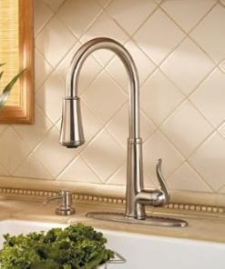 Pfister Ashfield 1-Handle Pull-Down Kitchen Faucet with Soap Dispenser, Brushed Nickel 2