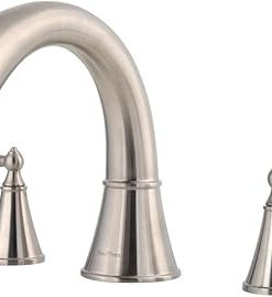 Pfister Saxton 2-Handle Roman Tub Trim, Brushed Nickel (RT65GLK)