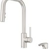 Pfister Pfirst Series Kitchen Faucet with Pull-Down Sprayer, Single Handle, High Arc, Tuscan Bronze Finish, G529PF2Y 4
