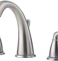 Pfister GT49SR0K Serrano 2-Handle 8 Inch Widespread Bathroom Faucet in Brushed Nickel 2