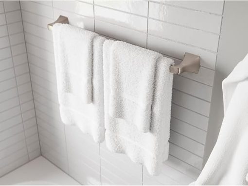Pfister BTB-SSQ2 Soft Square 24" Towel Bar - Brushed Gold - Image 2