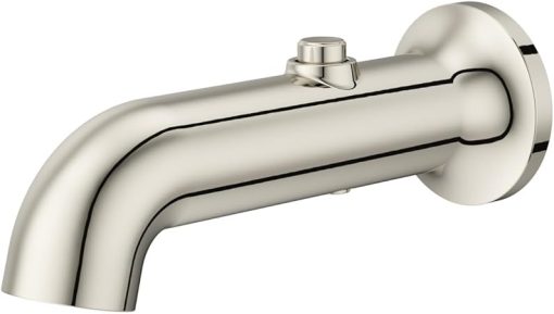 Pfister TBS-06SHW Modern Round 7-1/8" Integrated Diverter Tub Spout - Polished Nickel