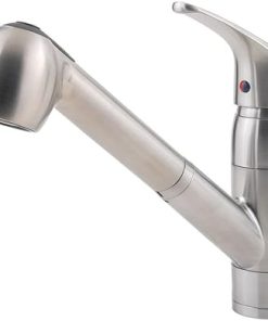 Pfister G13310SS Pfirst Series 1-Handle Pull-Out Kitchen Faucet in Stainless Steel, Water-Efficient Model 2