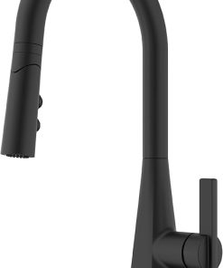 Pfister Exemplar Kitchen Faucet with Pull Down Sprayer, Single Handle, High Arc, Spot Defense Matte Black Finish, F5297EPSDB