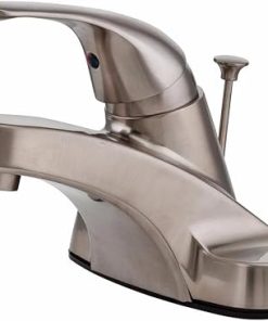 Pfister LG142800K Pfirst Series Single Control 4 Inch Centerset Bathroom Faucet in Brushed Nickel, Water-Efficient Model