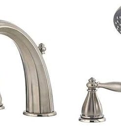 Pfister RT6-4RPK RT6-4RPK Portola 2-Handle Roman Tub Faucet Trim with Handshower, Brushed Nickel 2