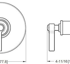 Pfister R89-1WN Winter Park Pressure Balanced Valve Trim Only with Single Lever Handle – Less Rough In – Brushed Gold 2