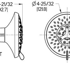 Pfister 973-310 Pfirst Modern 1.75 GPM Multi Function Shower Head – Matte Black 2