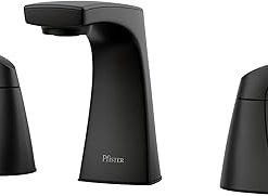 Pfister Karci Bathroom Sink Faucet, 8-Inch Widespread, 2-Handle, 3-Hole, Matte Black Finish, LF049KABB
