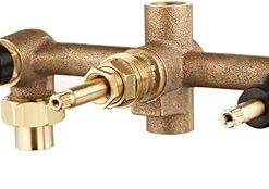 Pfister 00131XA Multi-Handle Tub & Shower Rough-In Valve, 3-Hole Installation, 1/2-Inch Union Inlets, 1/2-Inch I.P. Outlets, Union Nuts Included, Unfinished