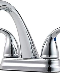 Pfister LJ148-700 Pfirst Series 1.2 GPM Centerset Bathroom Faucet with Drain Assembly – Polished Chrome 2