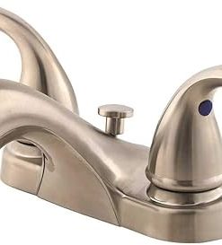 Pfister Pfirst Series 4 Inch Centerset Bathroom Faucet Brushed Nickel LG143610K 2