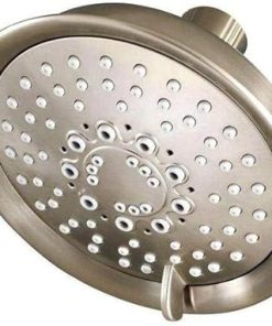 Universal 5-Spray 5.66 in. Fixed Shower Head in Brushed Nickel