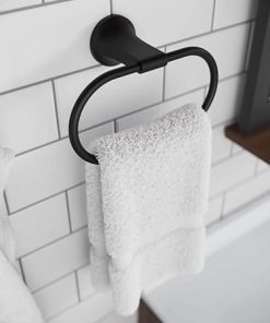 Pfister BRBPFM0B Pfirst Modern Bathroom Hand -Towel Ring, Matte Black 2