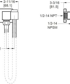 Pfister HSK-02SHW Modern Square 2-piece Handshower Holder – Brushed Nickel 2
