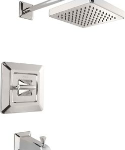 Pfister LG89-8FE Park Avenue Single Handle Tub and Shower Trim Package with Single Function Rain Shower Head - Polished Nickel